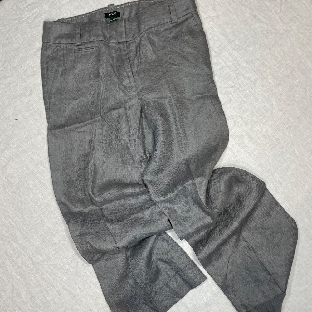 J. Crew - Favorite Fit - 100% Linen - Grey Sz. 4P